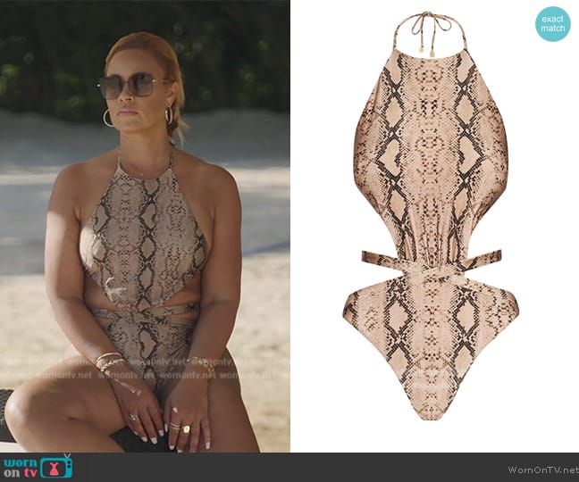 Monarch Reign Intrigue Bandage One Piece worn by Gizelle Bryant on The Real Housewives of Potomac