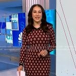 Morgan’s black printed knit dress on NBC News Daily