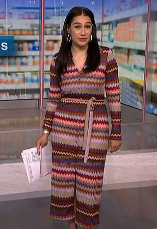 Morgan’s zig zag striped dress on NBC News Daily