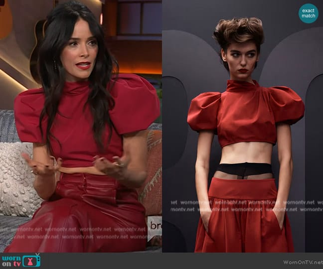 Moschino 2024 Fall Collection worn by Abigail Spencer on The Kelly Clarkson Show