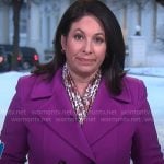 Nancy Cordes’ magenta coat on CBS Mornings