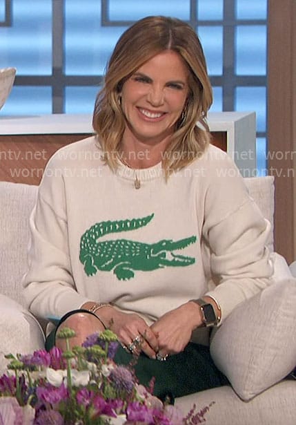 Natalie's crocodile sweater on The Talk