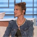 Natalie’s puff sleeve denim jacket on The Talk