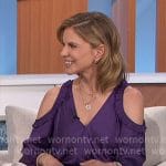 Natalie’s purple cold-shoulder dress on The Talk