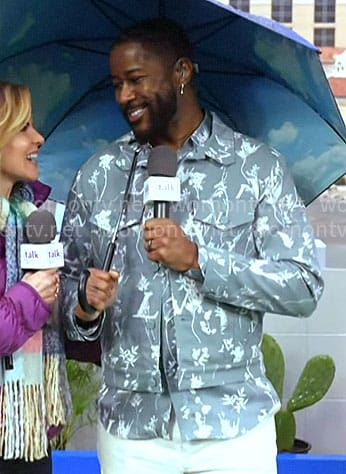 Nate Burleson’s floral jacket on The Talk