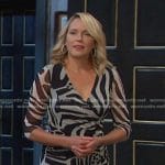 Nicole’s aminal print surplice dress on Days of our Lives