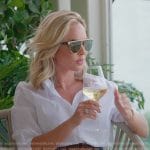 Nicole’s square sunglasses and plaid skirt on The Real Housewives of Miami