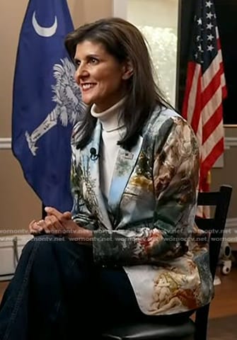 Nikki Haley’s print blazer on Today