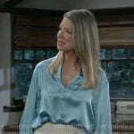 Nina’s blue silk blouse on General Hospital