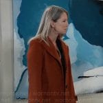 Nina’s rust brown coat on General Hospital