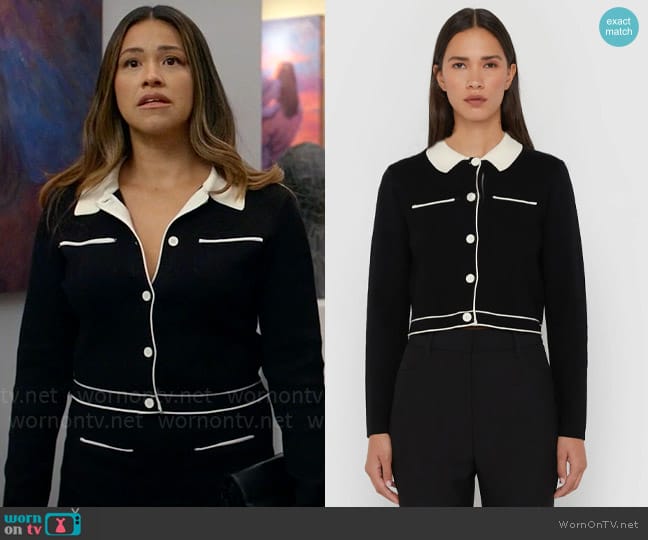 Oak + Fort Collared Sweater worn by Nell Serrano (Gina Rodriguez) on Not Dead Yet