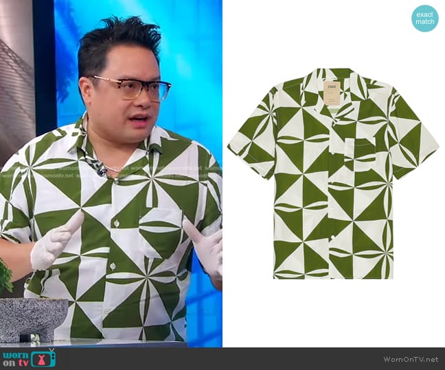 OAS Bloomy Plateau Viscose Shirt worn by Dale Talde on Good Morning America