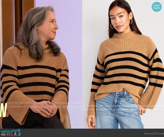 Old Navy Mock-Neck Tunic Sweater worn by Dr Suzanne Gilberg Lenz on The Drew Barrymore Show