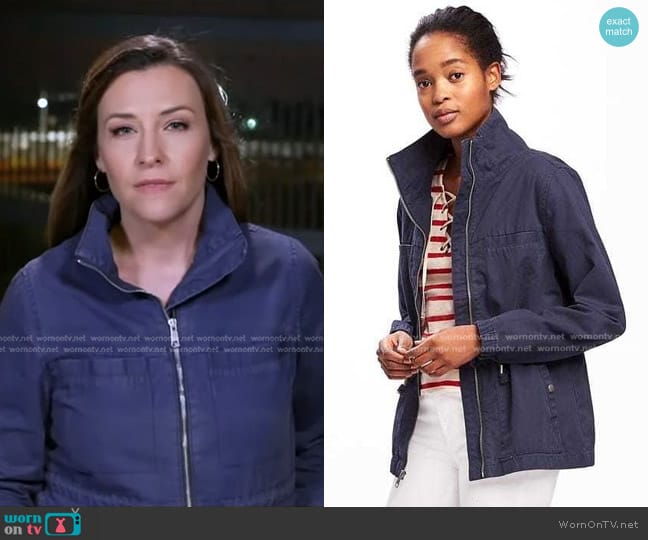 Old Navy Twill Field Jacket worn by Mary Bruce on Good Morning America