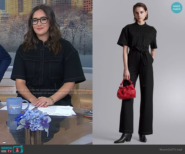 & Other Stories Short-Sleeve Utility Jumpsuit worn by Savannah Sellers on Today