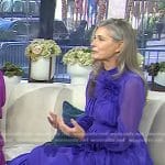 Paulina Porizkova’s purple chiffon maxi dress on Today