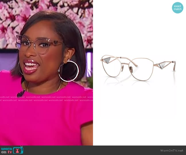 Prada Irregular Eyeglasses 52ZV55-O worn by Jennifer Hudson on The Jennifer Hudson Show