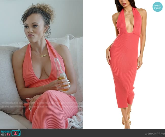 Ramy Brook Chantalle Midi Dress worn by Ashley Darby on The Real Housewives of Potomac