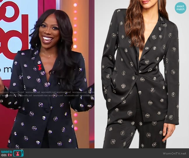 WornOnTV: Yvonne Orji’s black embellished blazer on Good Morning ...