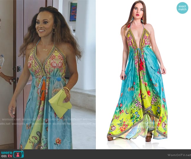 Ranees 664 Halter Dress worn by Ashley Darby on The Real Housewives of Potomac