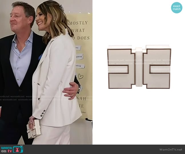 Rauwolf Plastic Clutch Bag worn by Savannah Guthrie on Today