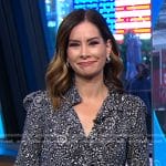 Rebecca’s black paisley print blouse on Good Morning America