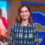 Rebecca’s blue tie dye ruched dress on Good Morning America