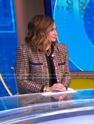 Rebecca’s tweed jacket on Good Morning America