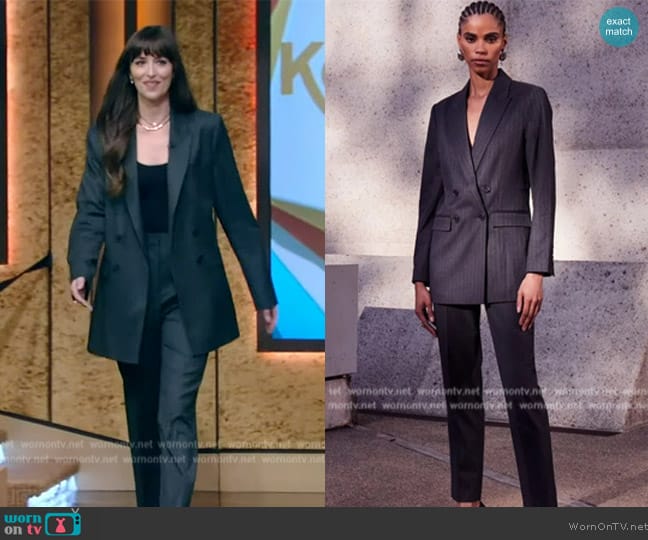 Rebecca Vallance Gilles Blazer worn by Dakota Johnson on Live with Kelly and Mark