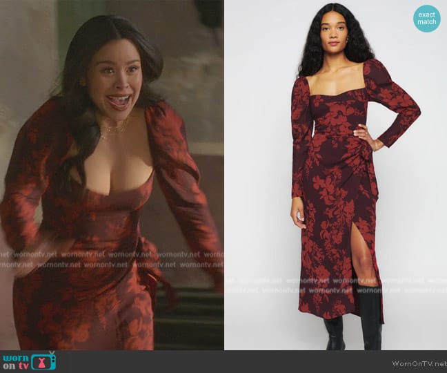 Reformation Theo Dress worn by Mariana Foster (Cierra Ramirez) on Good Trouble