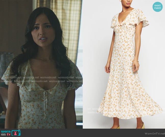 Reformation Bronwen Dress worn by Eiza González (Eiza González) on Mr. & Mrs. Smith