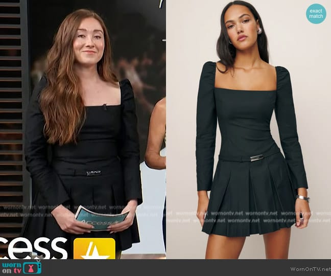 Reformation Luella Dress worn by Lily Rose on Access Hollywood