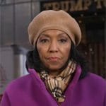 Rehema Ellis’s purple zip coat on NBC News Daily