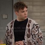 RJ’s printed cardigan on The Bold and the Beautiful