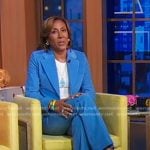 Robin’s blue corduroy blazer and pants on Good Morning America