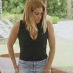 Robyn’s distressed denim shorts on The Real Housewives of Potomac