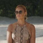 Gizelle’s snakeskin print cutout swimsuit on The Real Housewives of Potomac