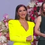 Rocsi Diaz’s yellow puff sleeve mini dress on Good Morning America