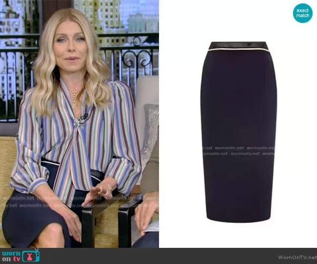 Roland Mouret Arreton Skirt worn by Kelly Ripa on Live with Kelly and Mark