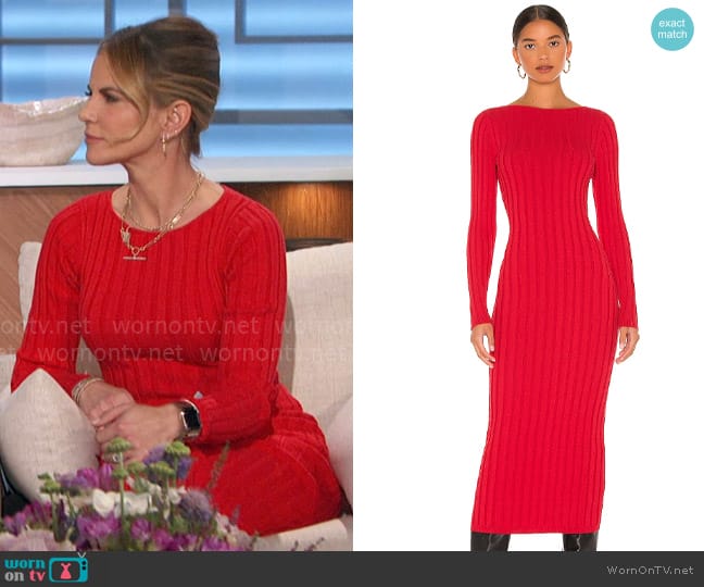 Ronny Kobo Kaleigh Knit Dress worn by Natalie Morales on The Talk