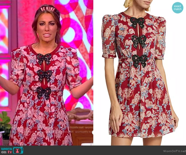 Saloni Jamie Floral Bow Minidress worn by Alyssa Farah Griffin on The View