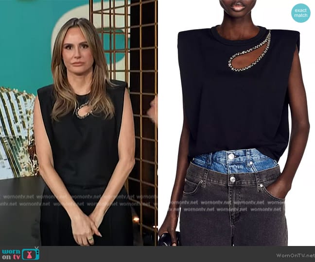 Sandro Gustave Cut Out Top worn by Keltie Knight on E! News