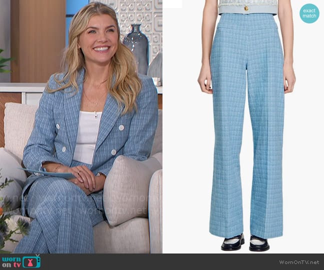 Amanda’s blue plaid pants on The Talk