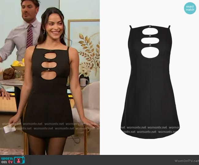 Sandy Liang Aman Dress worn by Camila Mendes on The Drew Barrymore Show