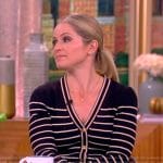 Sara’s navy stripe button front dress on The View