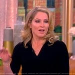 Sara’s black ribbed polo dress on The View