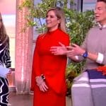 Sara’s red bell sleeve midi dress on The View