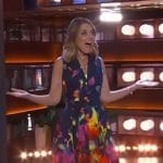 Savannah’s blue floral print dress on The Kelly Clarkson Show