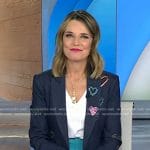 Savannah’s heart denim blazer on Today