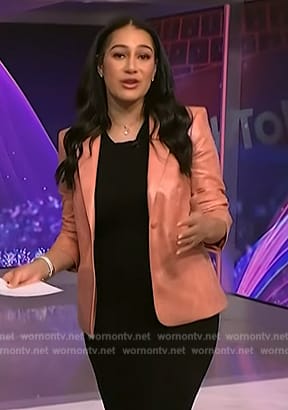 Morgan's pink leather blazer on NBC News Daily